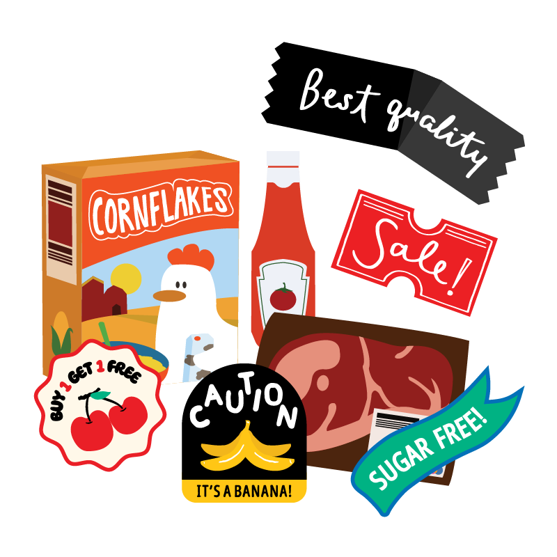 Supermarket Label Sticker
