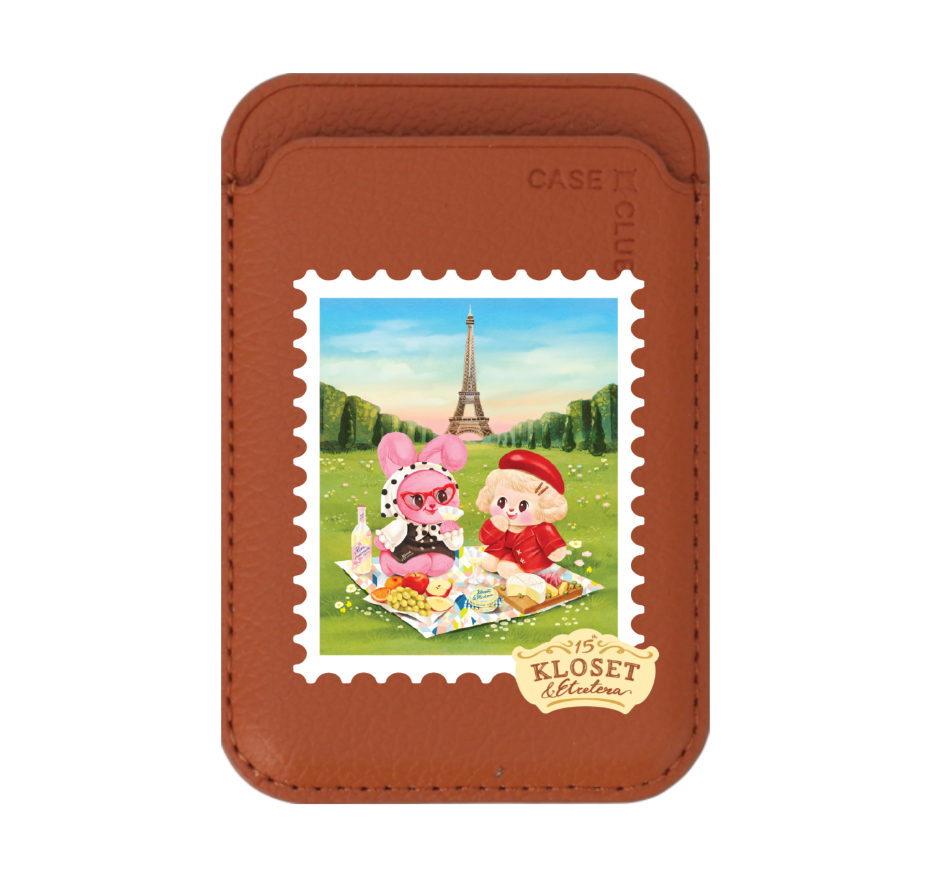 brown wallet magsafe kloset chou cherie