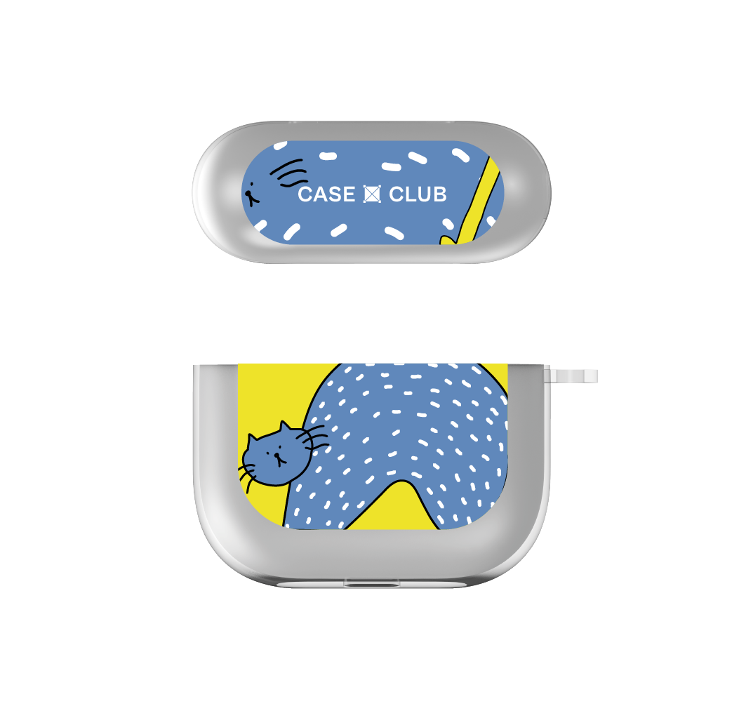blue cat with yellow boots