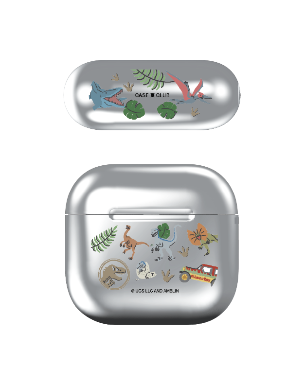 airpods 4 mirror case jurassic cute dinosaur