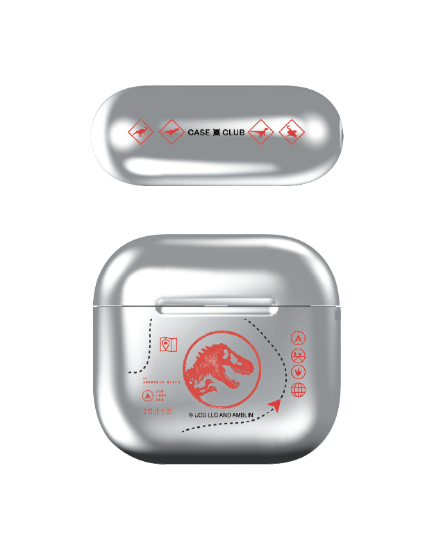 airpods 4 mirror case jurassic red map