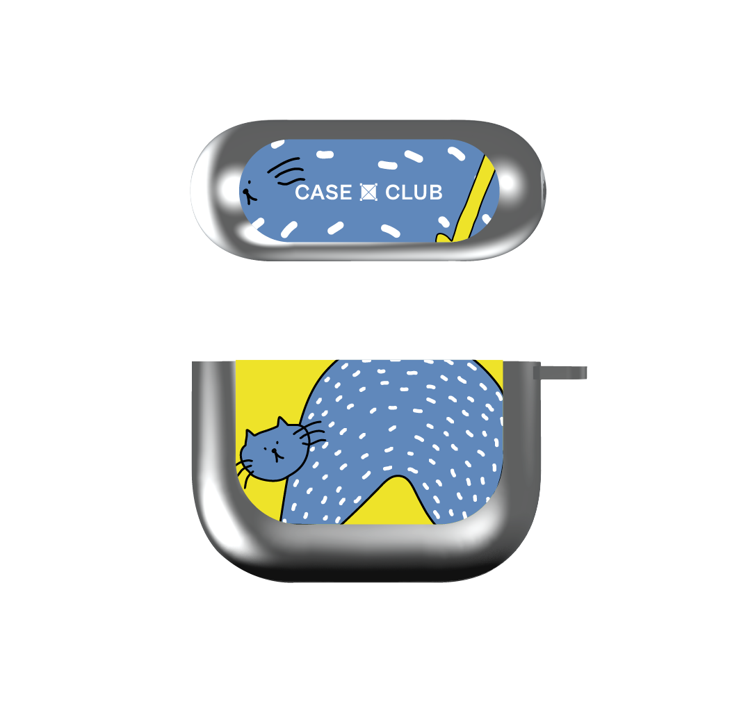 blue cat with yellow boots