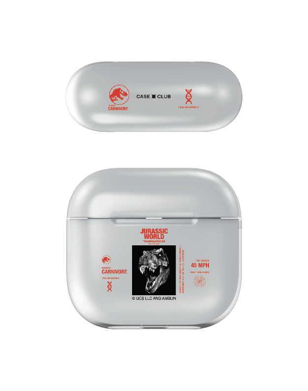 airpods 4 clear case jurassic t-rex carnivore