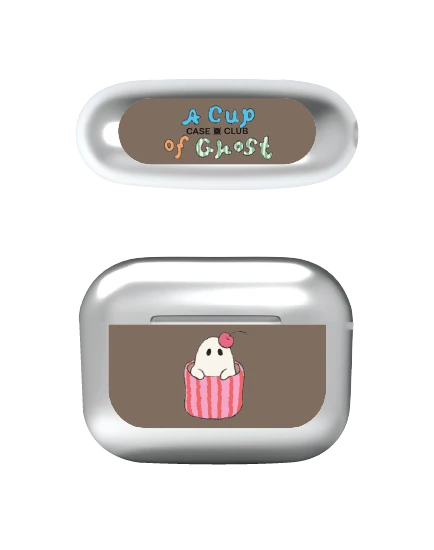 เคสสีเงิน airpods pro 3 a cup of ghost club