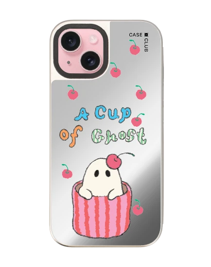 เคสกระจก iphone 15 magsafe a cup of ghost club
