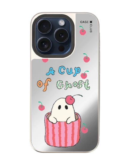 เคสกระจก iphone 15 pro magsafe a cup of ghost club