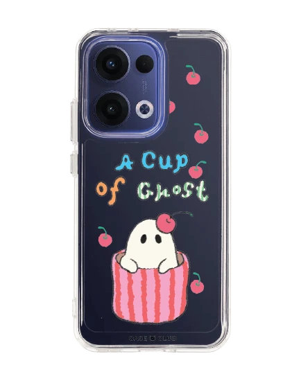 oppo reno 13 clear case a cup of ghost club