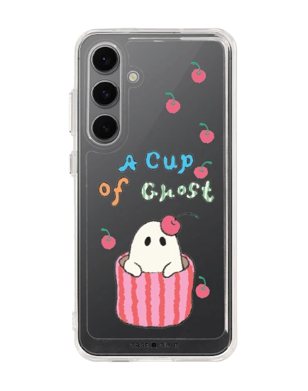 samsung galaxy s24 fe clear case a cup of ghost club