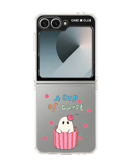 samsung galaxy z flip 6 clear case a cup of ghost club