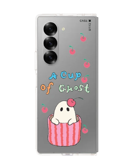 samsung galaxy z fold 6 clear case a cup of ghost club