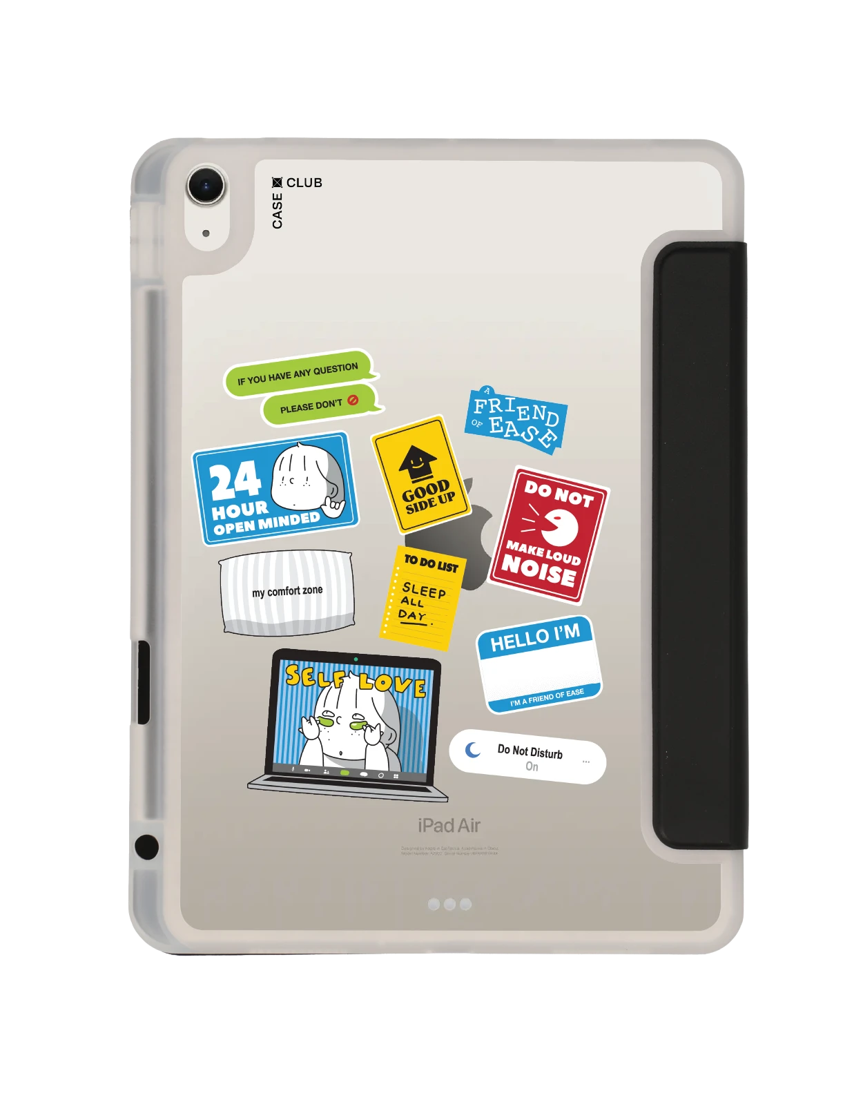 ipad air4/5/6/7 11" 2025 (m2/m3) clear black a friend of ease around
