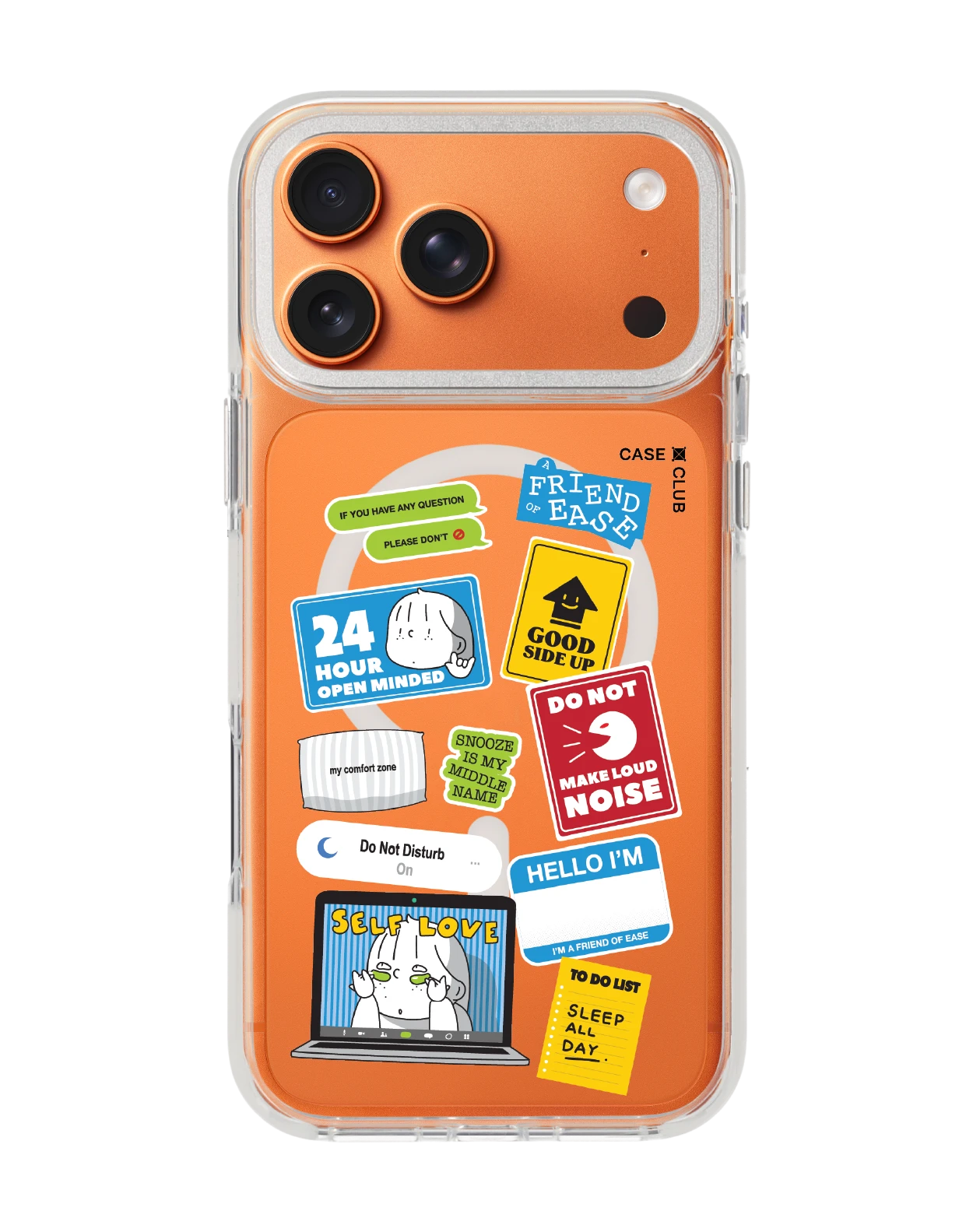 เคสใส iphone 17 pro max magsafe สีขาว ease around สติกเกอร์