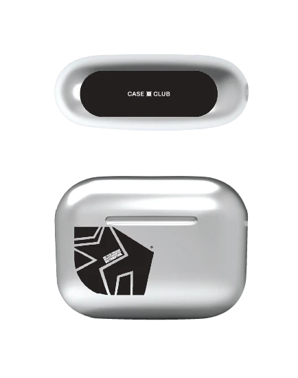 เคสสีเงิน airpods pro 2 มุมเฉียงสีดำ