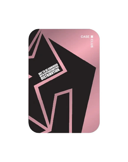 magnetic mirror cardholder stand abstract black angles