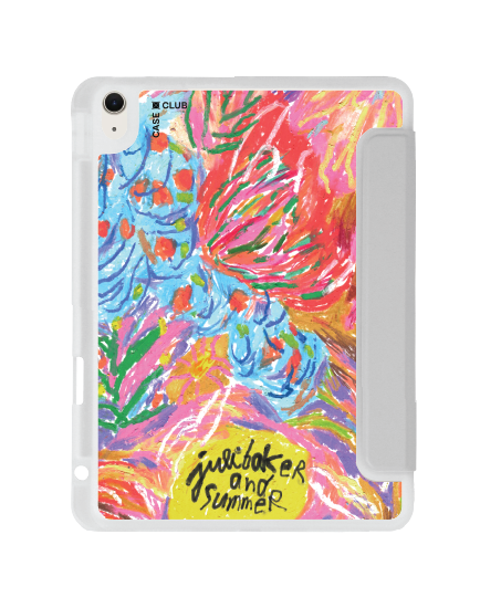 ipad air4/5/6/7 11" 2025 (m2/m3) clear grey abstract flower by juli baker