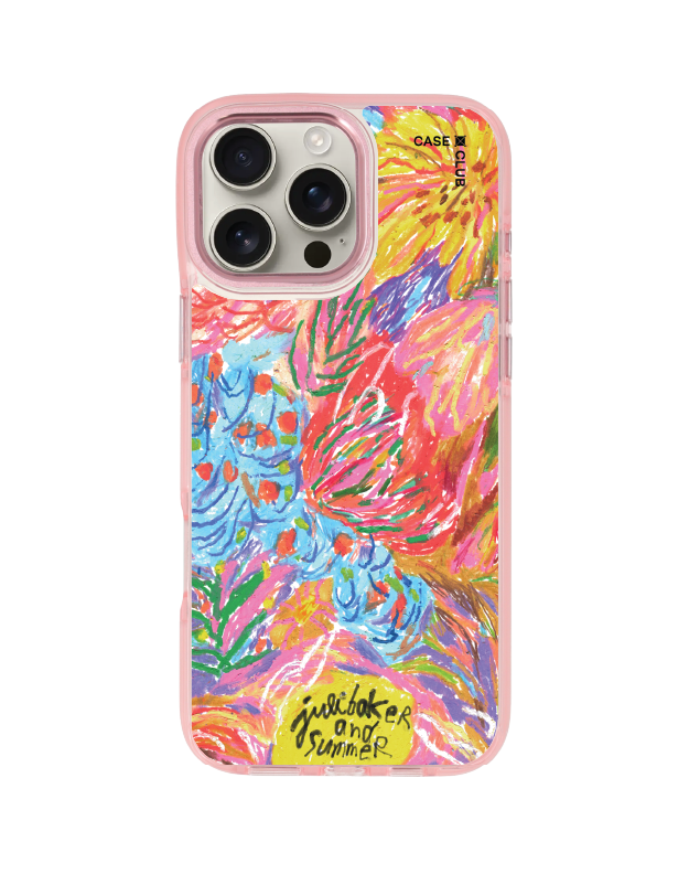 iPhone 16 Pro Max Clear Pink MagSafe Juli Baker ดอกไม้