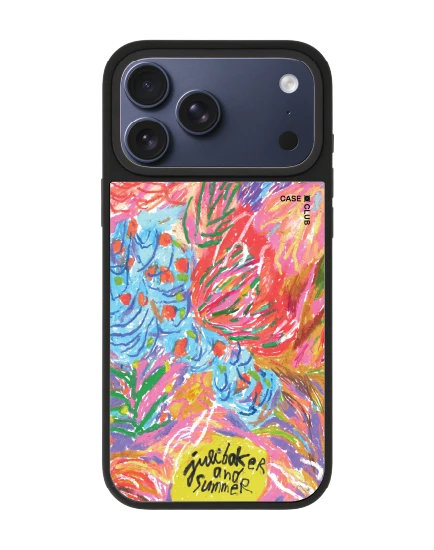 เคสกระจก iphone 17 pro max matte magsafe ดอกไม้สไตล์ abstract โดย juli baker