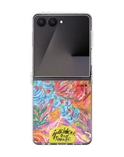 เคส samsung galaxy z flip 7 magsafe ดอกไม้สไตล์ abstract โดย juli baker