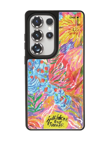 samsung s25 ultra matte mirror magsafe abstract flower by juli baker