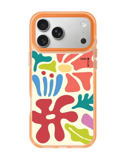 iphone 17 pro max clear orange magsafe abstract flower