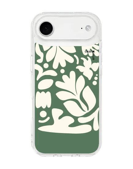 iphone air clear magsafe abstract green flower pattern