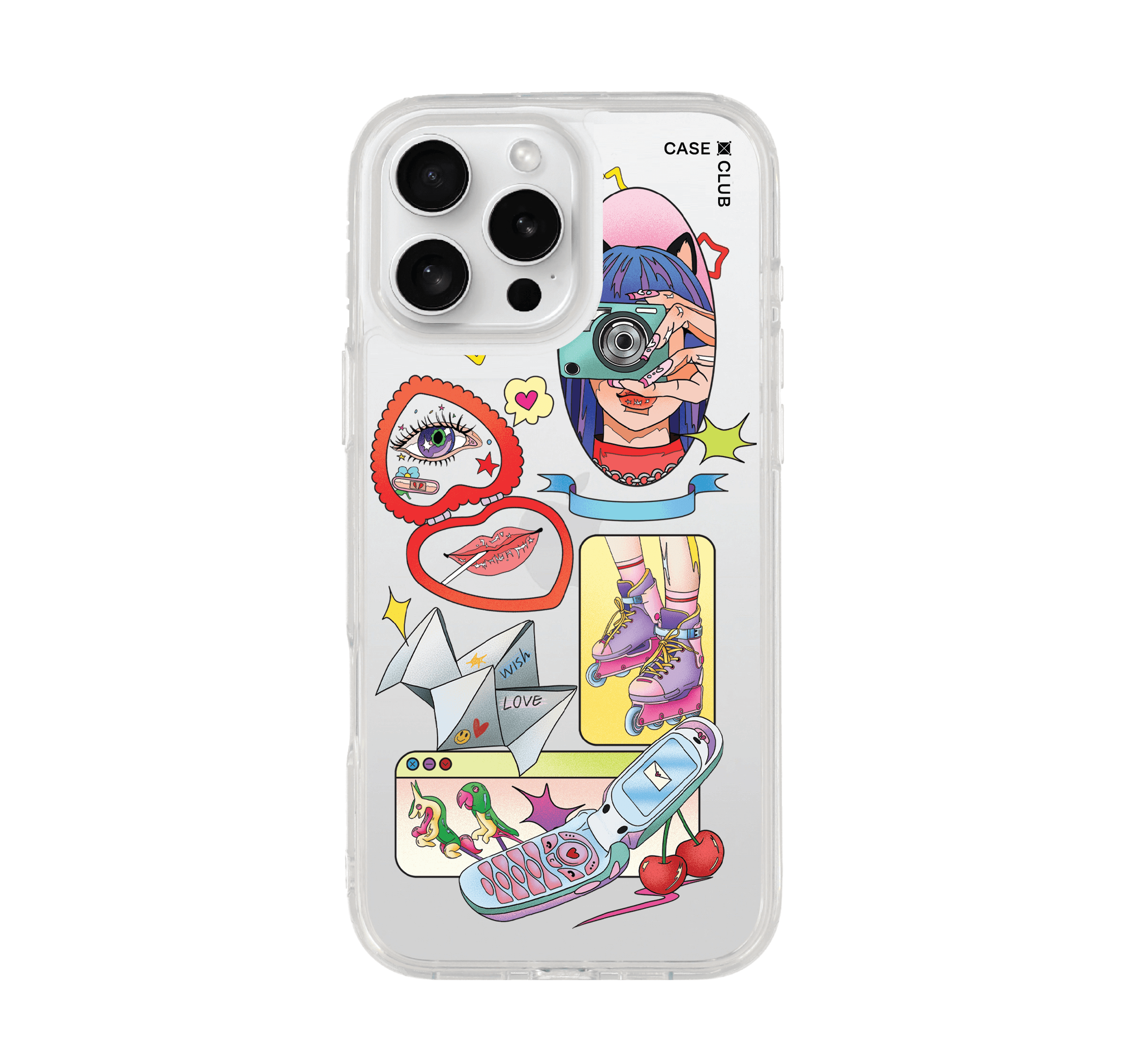 iPhone 16 Pro Max Clear Case Analog Diary by Bomfha
