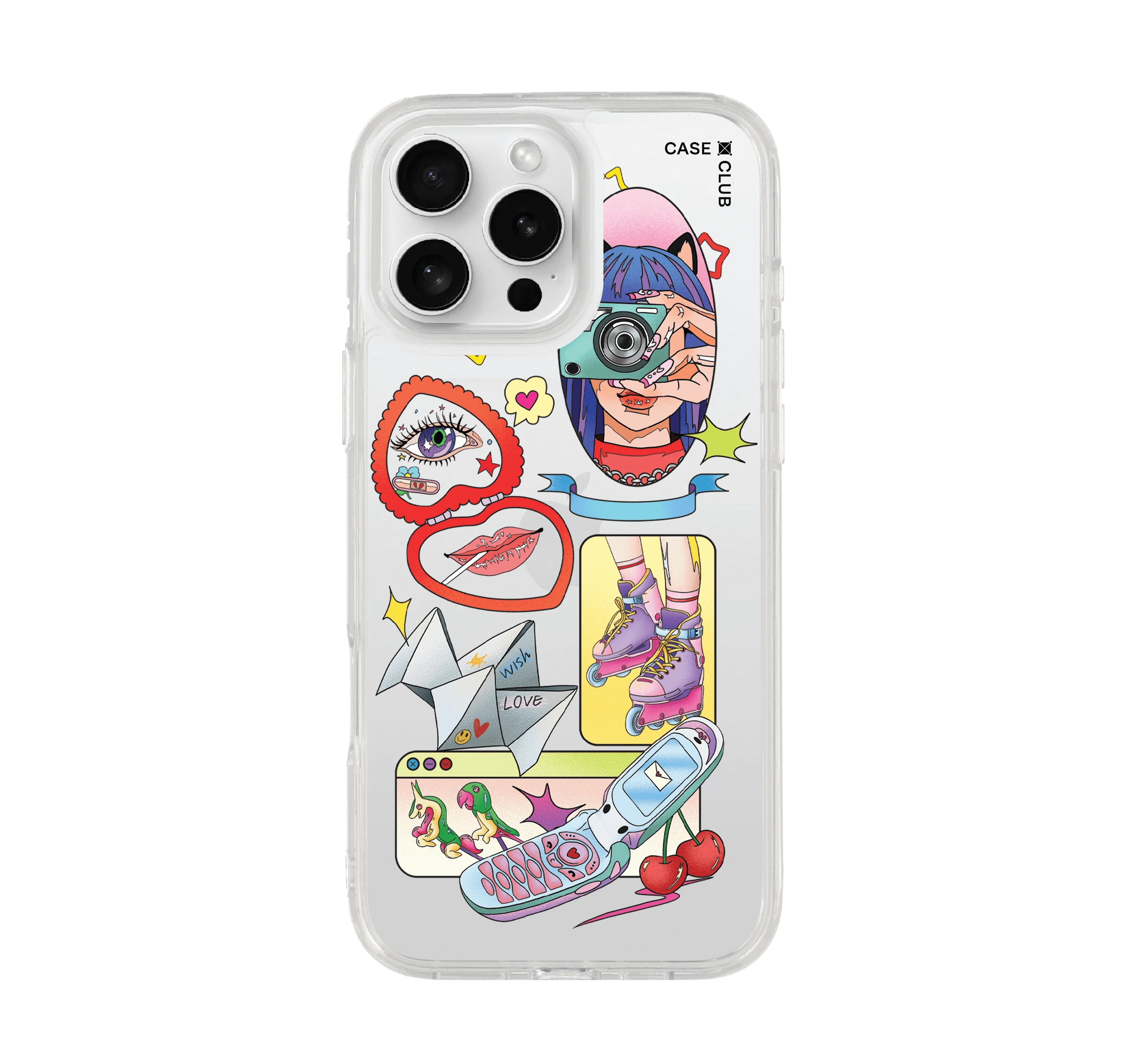 iphone 16 pro max clear case analog diary by bomfha
