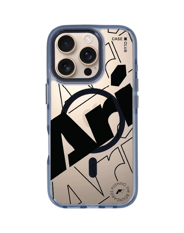 iphone 16 pro clear blue magsafe ari logomania black