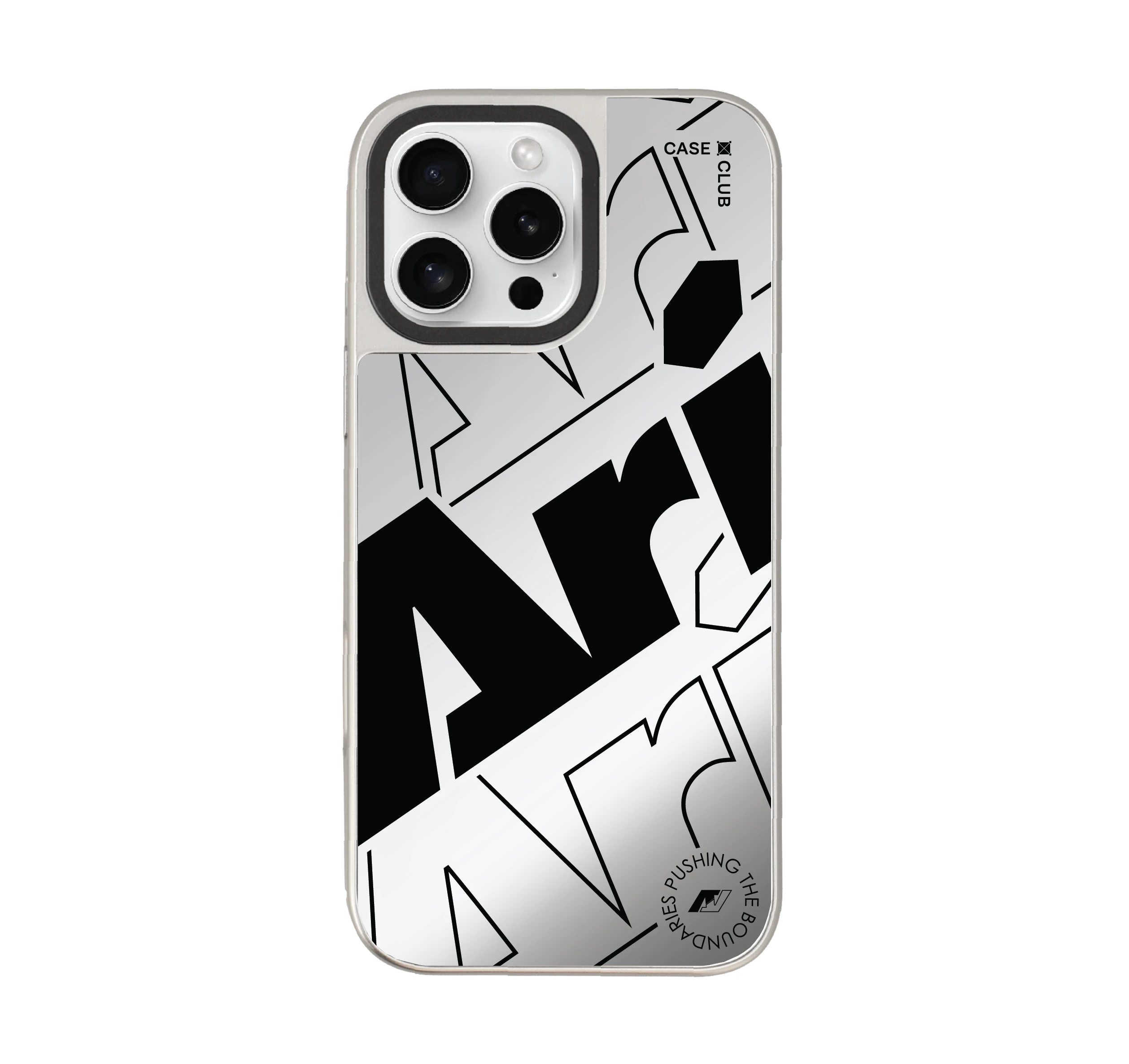 เคสกระจก iphone 16 pro max magsafe ari โลโก้มาเนียสีดำ แนวสตรีท