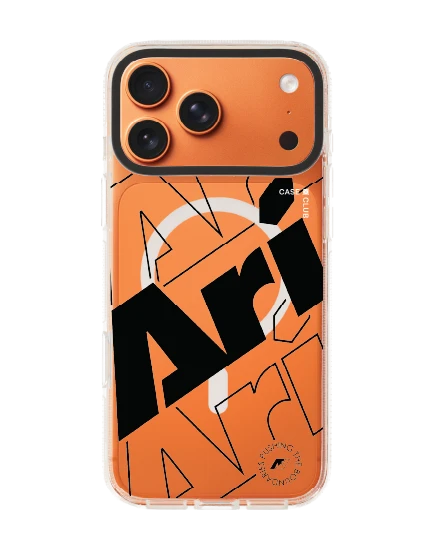 iphone 17 pro max clear case magsafe shield ari logomania black