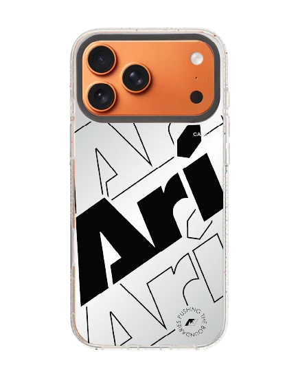 เคสกระจกใส iphone 17 pro max mirror magsafe ari โลโก้มาเนียสีดำ แนวสตรีท