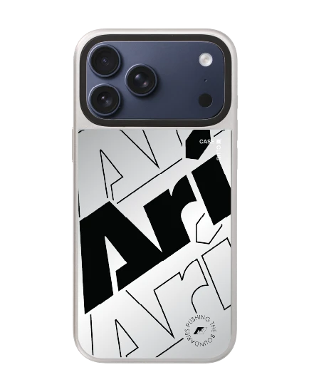 เคสกระจก iphone 17 pro max magsafe ari โลโก้มาเนียสีดำ แนวสตรีท