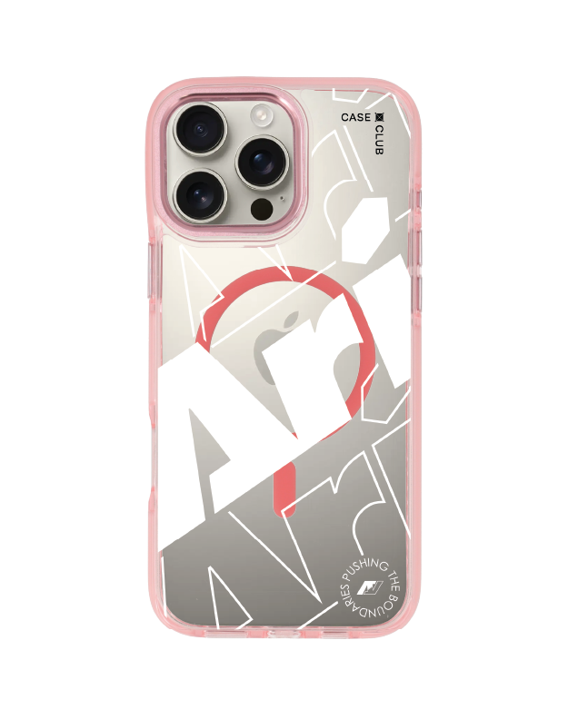 iPhone 16 Pro Max Clear Pink MagSafe ARI โลโกขาว