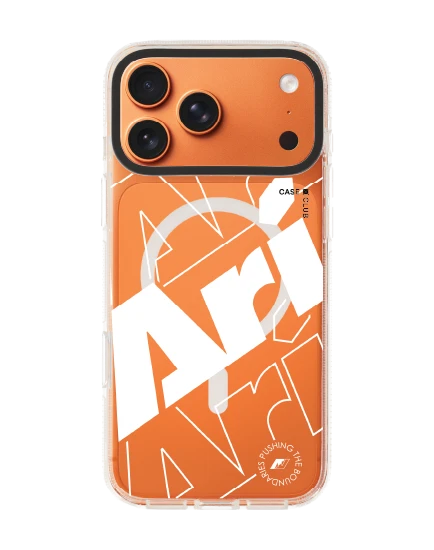 iphone 17 pro max clear case magsafe shield ari logomania white