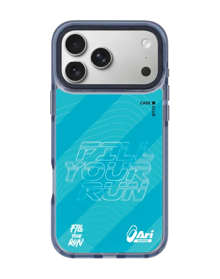เคสใส iphone 17 pro max magsafe สีฟ้า ari ลายวิ่งสุดคูลสีฟ้า