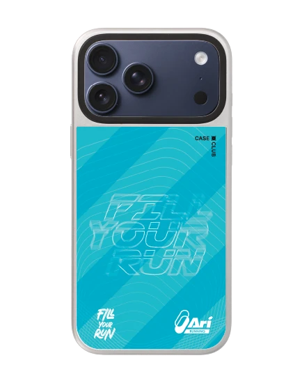 เคสกระจก iphone 17 pro max magsafe ari ลายวิ่งสุดคูลสีฟ้า