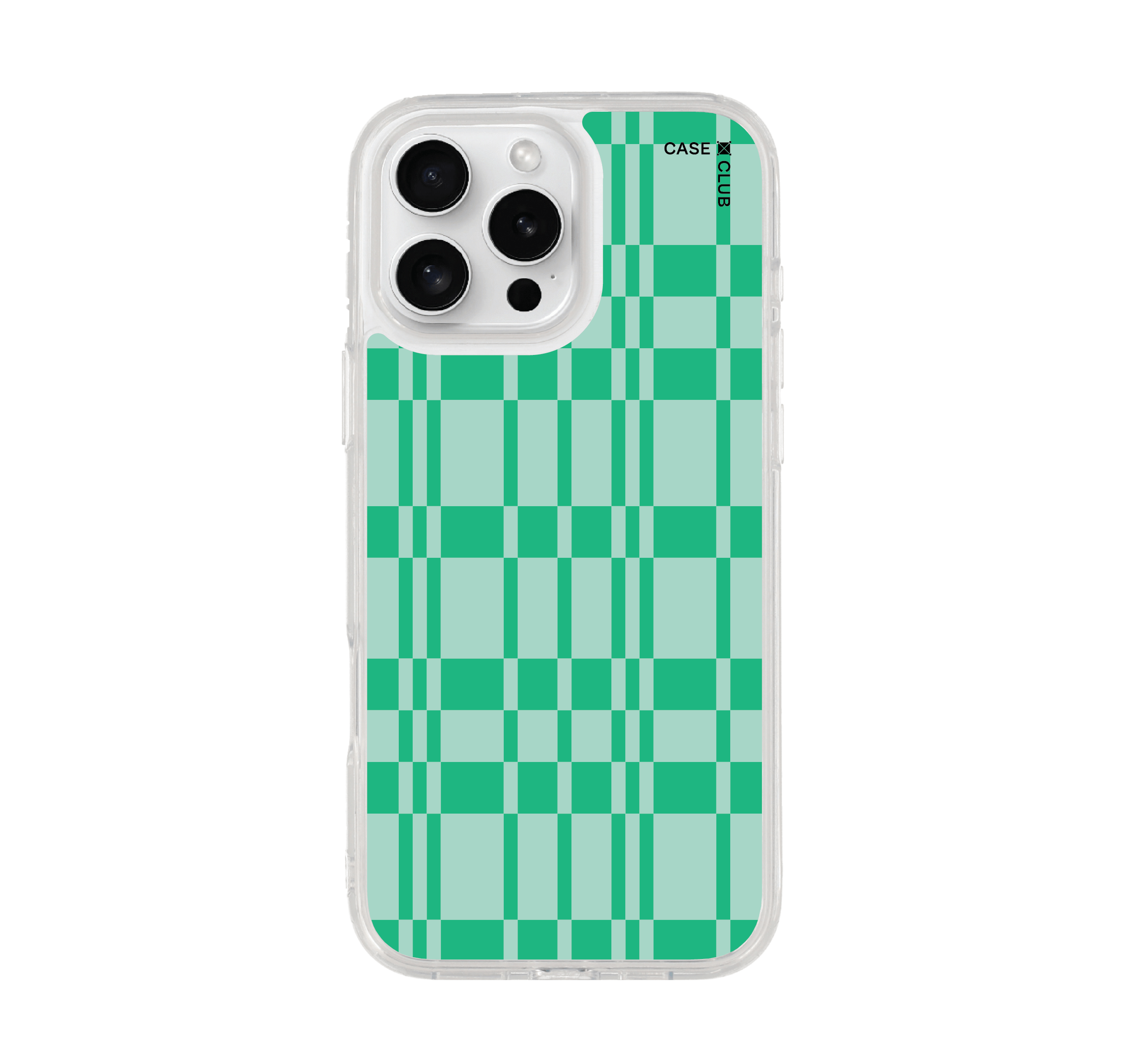 เคสใส iphone 16 pro max กริดเขียว