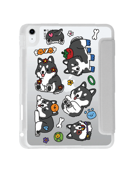 เคสใส iPad Gen 10th/11th 2025 สีเทา ฮัสกี้น้อย
