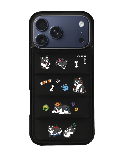 เคส iphone 17 pro max puffy สีดำ น้องฮัสกี้จอมป่วนตัวจิ๋ว