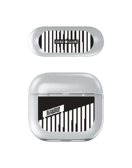 เคสใส airpods 4 บาร์โค้ดขาวดำ