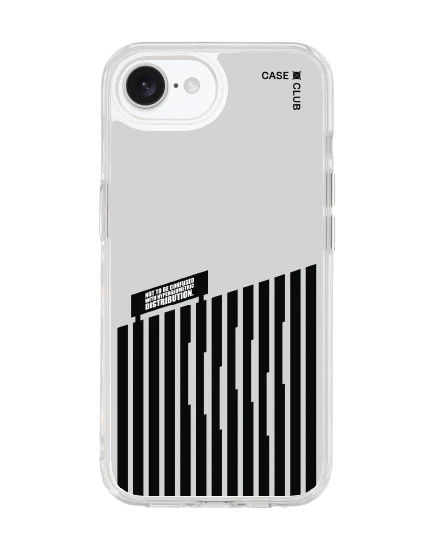 เคสใส iphone 16e บาร์โค้ดขาวดำ