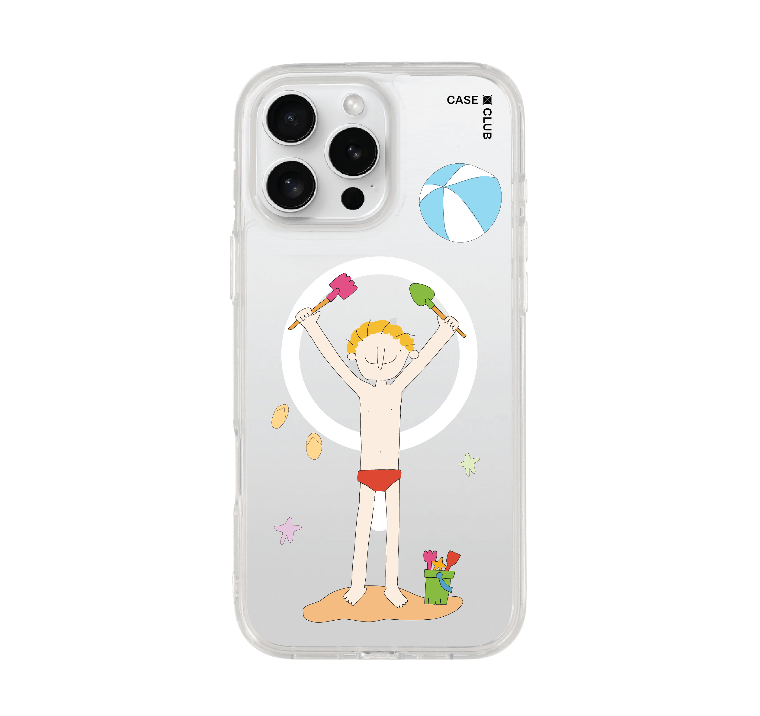 เคสใส iPhone 16 Pro Max MagSafe เด็กๆ ชายหาด