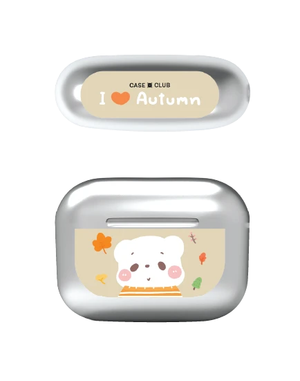 เคสสีเงิน airpods pro 2 bearplease autumn