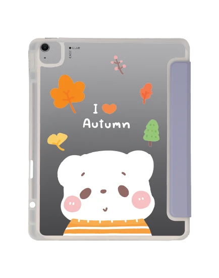 ipad air6/7 13" 2025 (m2/m3) clear purple bearplease autumn