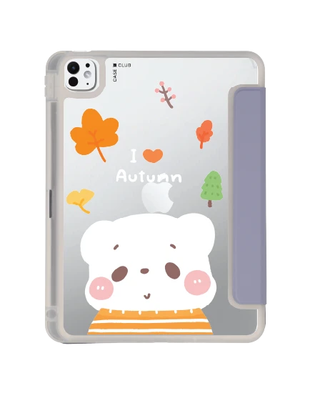 เคสใส ipad pro 11 สีม่วง bearplease autumn