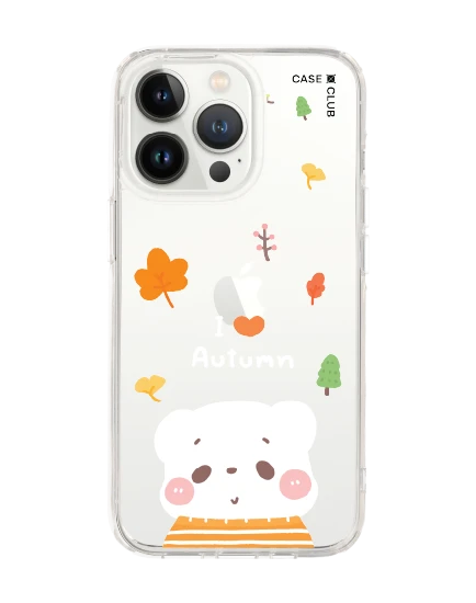 iphone 13 pro clear case bearplease autumn