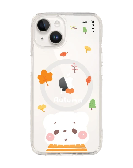 iphone 14 clear magsafe bearplease autumn