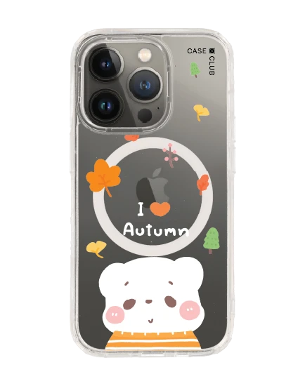 iphone 14 pro clear magsafe bearplease autumn