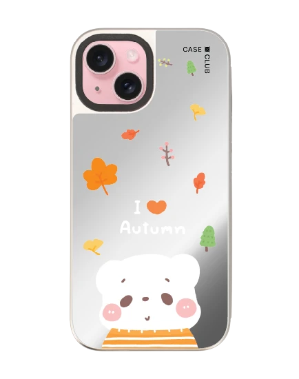 เคสกระจก iphone 15 magsafe bearplease autumn