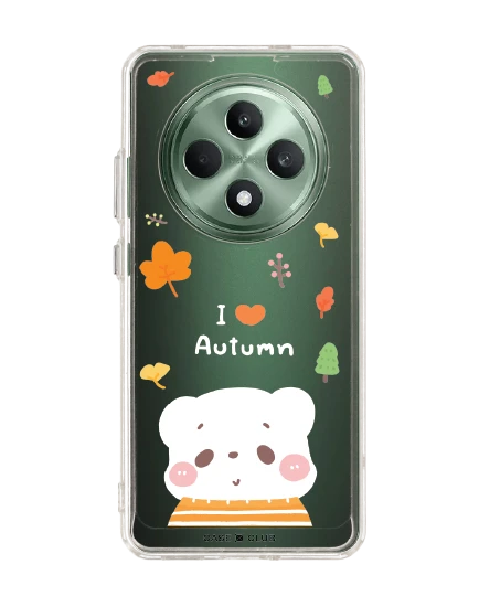 oppo reno 12f clear case bearplease autumn